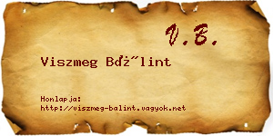 Viszmeg Bálint névjegykártya